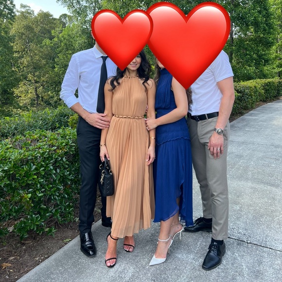 Zimmermann Pleated Midi Dress with Chain Belt - Picture 2 of 4